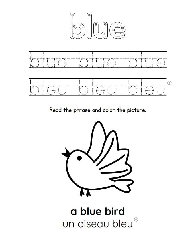 Preschool English-French colors