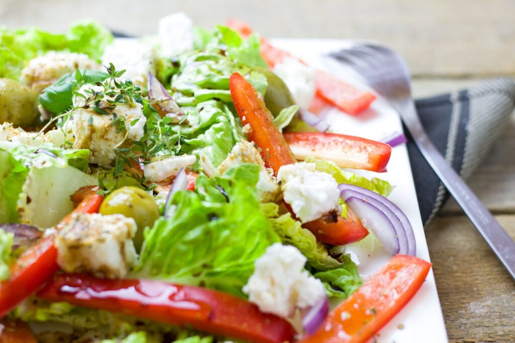 plate of vegetables
