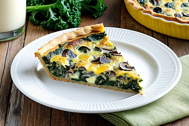 Crustless Kale & Mushroom Quiche