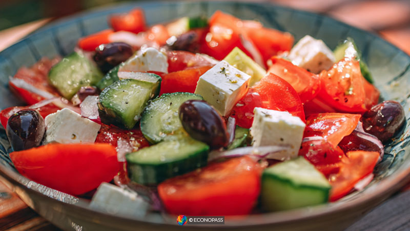 Bowl of Greek salad