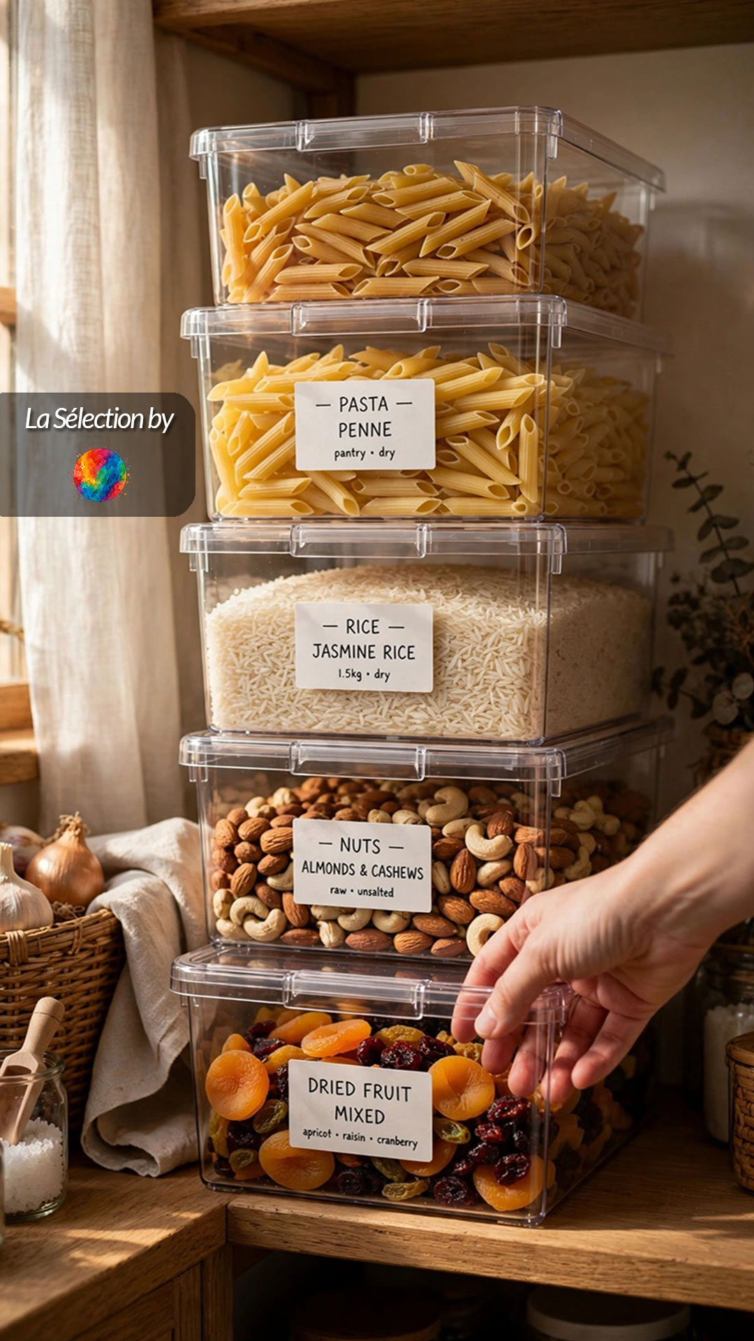 Clear Stackable Storage Bins