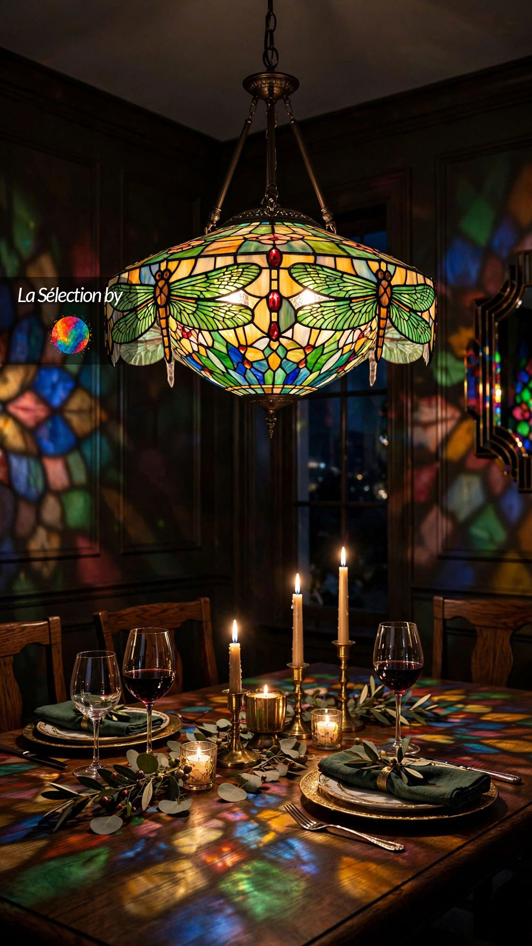 Meyda Tiffany Stained Glass Chandelier