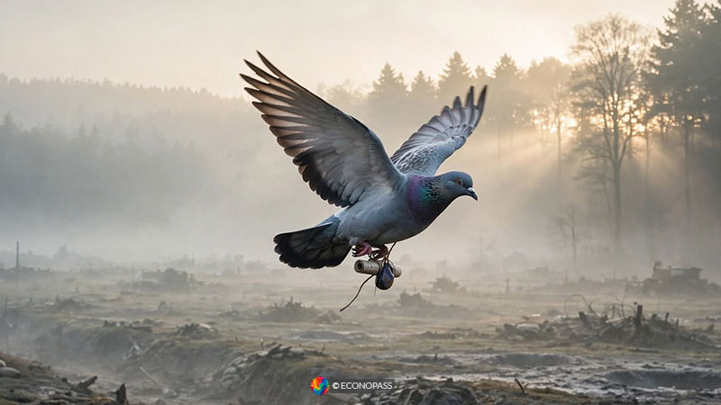 A Pigeon Delivered a Military Message A Pigeon Delivered a Military Message